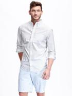 Old Navy Slim Fit Classic Shirts - Bright White