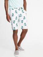Old Navy Mens Slim Ultimate Built-in Flex Khaki Shorts For Men - 10 Inch Inseam Tropic Shores - 10 Inch Inseam Tropic Shores Size 28w