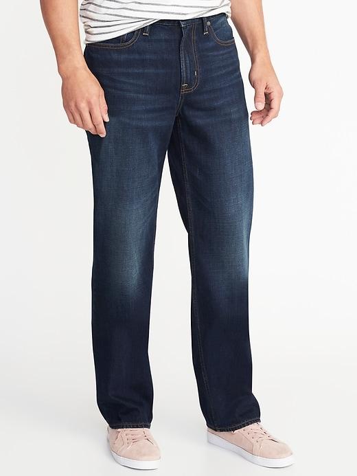 Old Navy Mens Rigid Loose Jeans For Men Dark Wash Size 40w