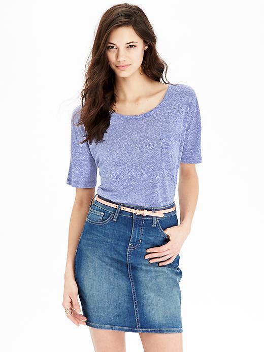 Old Navy Womens Linen Blend Boyfriend Tees Size L Tall - Best In Show