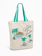 Old Navy Womens Graphic Canvas Tote For Women Greetings From Paradise Size One Size