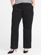 Old Navy Womens Smooth & Slim Plus-size Everyday Boot-cut Khakis Black Size 26
