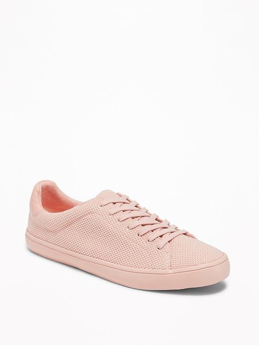 Old Navy Womens Textured-knit Sneakers For Women Dusty Rose Size 6