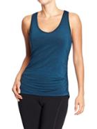 Old Navy Womens Active Ruched Tanks - Victorian Blue
