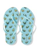 Old Navy Icon Printed Flip Flops For Women - Light Avocado