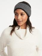 Old Navy Womens Go-warm Performance Fleece Earwarmer Headband For Women Dark Herringbone Grey Size One Size