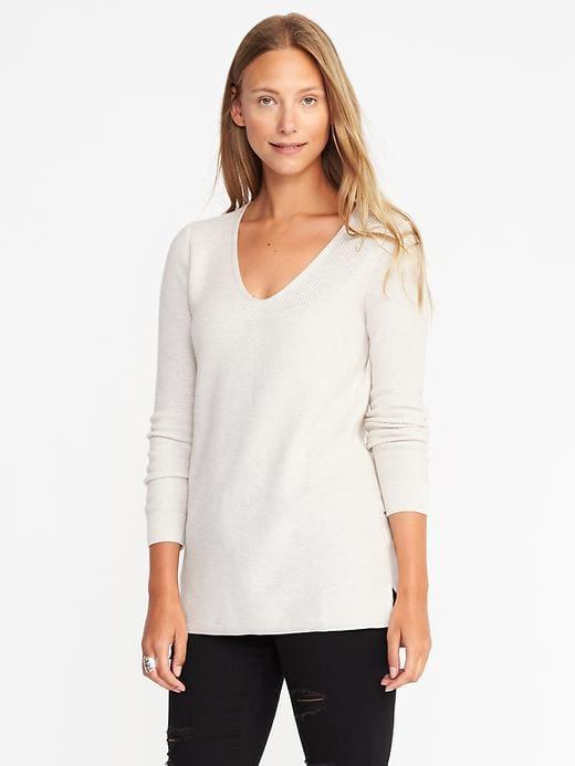 Old Navy Relaxed Textured V Neck Sweater For Women - Careless Whisper