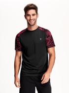 Old Navy Mesh Contrast Sleeve Tee Size Xxl Big - Black