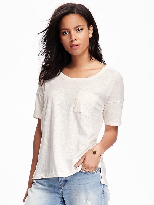 Old Navy Boyfriend Scoop Tee For Women - Creme De La Creme