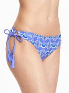 Old Navy Womens Floral Side Tie Bikini Bottoms Size M - Peri Berry Print
