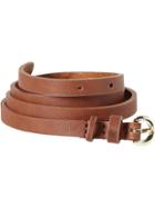 Old Navy Womens Skinny Faux Leather Belts - Cognac Brown
