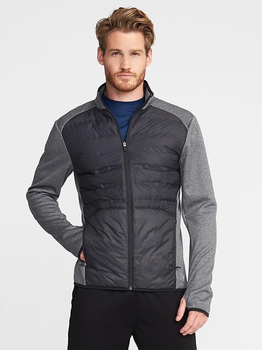 Old Navy Mens Go-warm Mock-neck Jacket For Men Midnight Oil Size Xxl