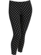 Old Navy Womens Plus Jersey Leggings - Black/white Dots