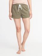 Old Navy Womens French-terry Drawstring Shorts For Women Olive Size Xxl