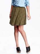 Old Navy Womens Jersey Circle Skirts Size L - Olive Combo