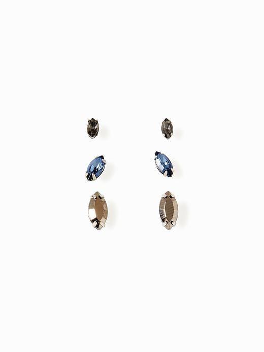 Old Navy Stud Earring 3 Pack For Women - Silver
