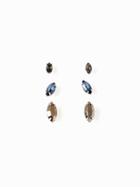 Old Navy Stud Earring 3 Pack For Women - Silver