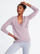 Old Navy Womens Relaxed French-terry Cross-front Sweatshirt For Women Bust A Mauve Size Xxl
