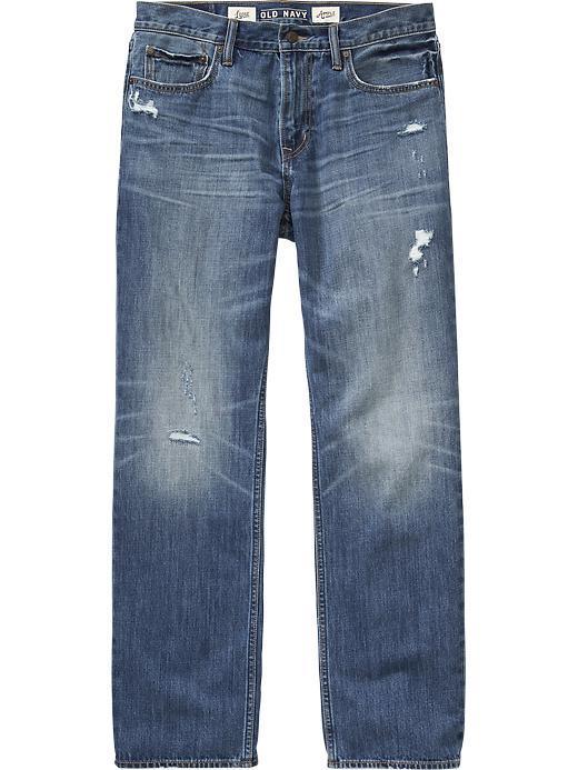 Old Navy Mens Premium Loose Fit Jeans Size 44 W (30l) Big - Light Wash