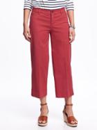 Old Navy Mid Rise Cropped Pants For Women - Right Said Red