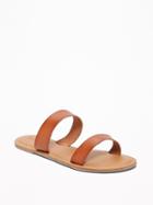 Old Navy Womens Double-strap Sandals For Women Cognac Brown Size 10