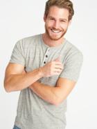 Old Navy Mens Soft-washed Henley For Men Oatmeal Heather Size Xxxl