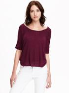Old Navy Womens Sweater Knit Scoop Neck Tops Size L - Plum And Get It
