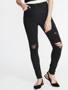 High-rise Secret-slim Pockets Distressed Rockstar Jeans For Women