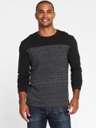 Old Navy Slub Knit Color Block Tee For Men - Dark Charcoal Gray