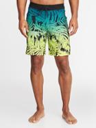 Old Navy Mens Built-in Flex Board Shorts For Men (8) Yellow/green Size 46w