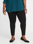 Old Navy Womens Secret-slim Ponte-knit Plus-size Stevie Pants Black Size 1x