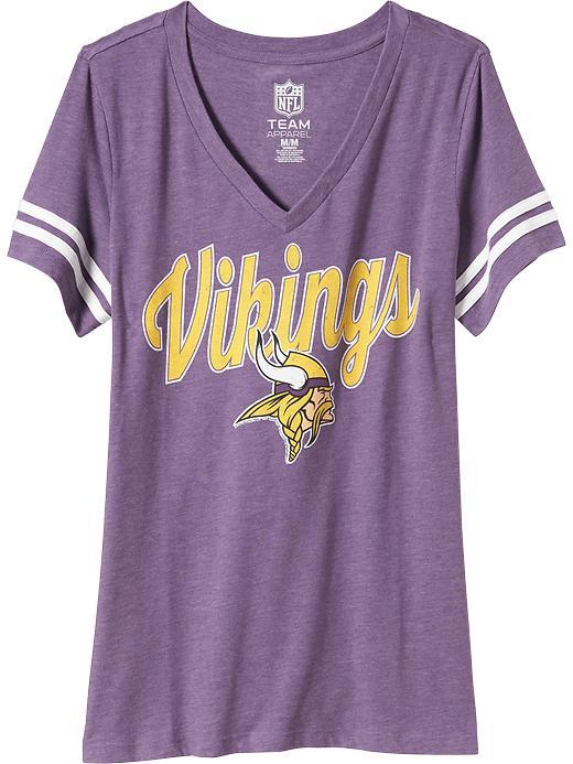 Old Navy Womens Nfl Sleeve Stripe Tee Size L - Vikings