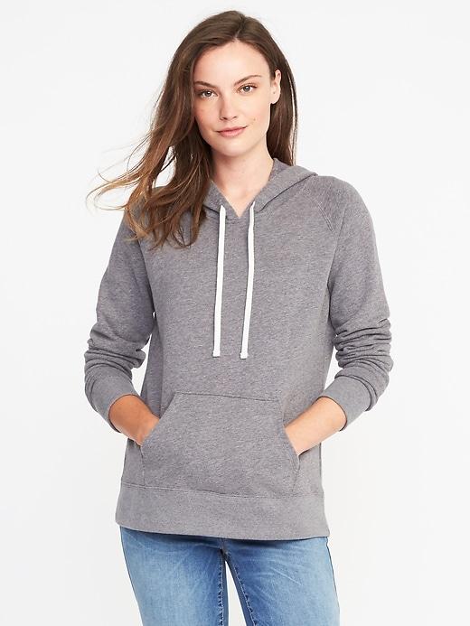 Old Navy Relaxed Raglan Sleeve Hoodie For Women - Medium Gray