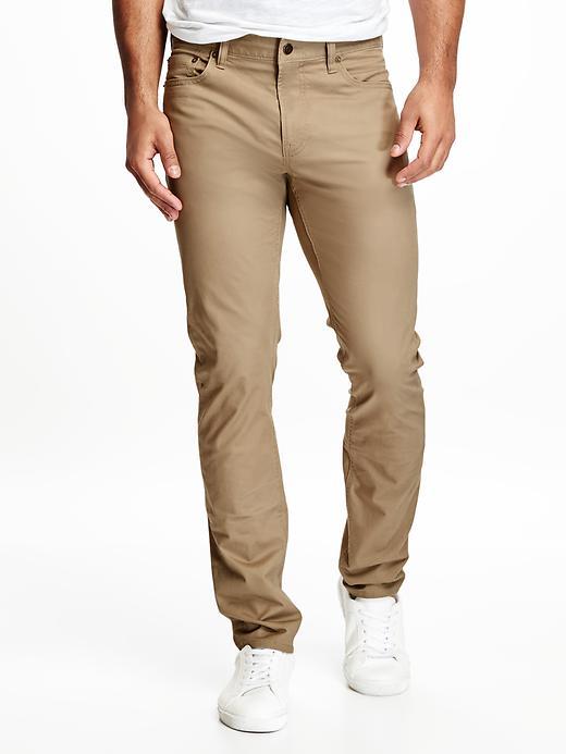 Old Navy Skinny Twill Pants For Men - Kicking Up Dust