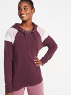 Old Navy Womens Color-blocked Swing Hoodie For Women Sumptuous Purple Size Xs