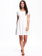 Old Navy Waisted Lace Swing Dress For Women - Creme De La Creme