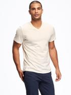 Old Navy Soft Washed V Neck Tee For Men - Oatmeal