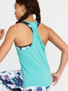 Old Navy Womens High-neck Racerback Performance Tank For Women Teal Size L