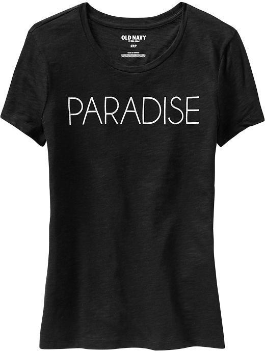 Old Navy Womens Vacation Graphic Tees - Black Jack