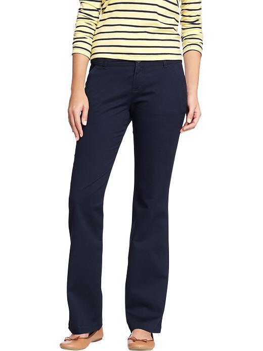 Old Navy Womens The Flirt Boot Cut Khakis - Classic Navy