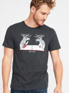 Old Navy Mens Holiday Humor Graphic Tee For Men Santa Moon Size M