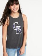 Old Navy Womens Mlb Team-graphic Tank For Women Colorado Rockies Size L