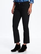 Old Navy Womens Black Flare Ankle Mid-rise Jeans For Women Black Size 0