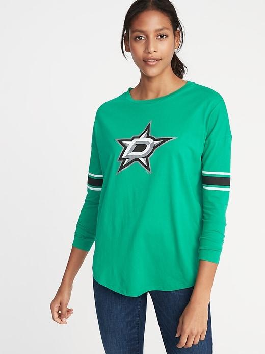 Old Navy Womens Nhl Team Sleeve-stripe Tee For Women Dallas Stars Size Xs