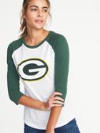 Old Navy Womens Nfl Team Raglan Tee For Women Packers Size Xs