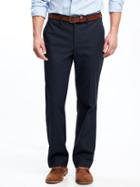 Old Navy Straight Signature Built In Flex Non Iron Khakis For Men - Classic Navy