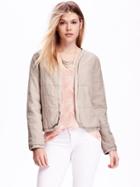 Old Navy Quilted Open Front Jacket - Line In The Sand