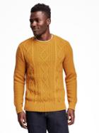 Old Navy Textured Cable Knit Sweater For Men - Golden Ticket
