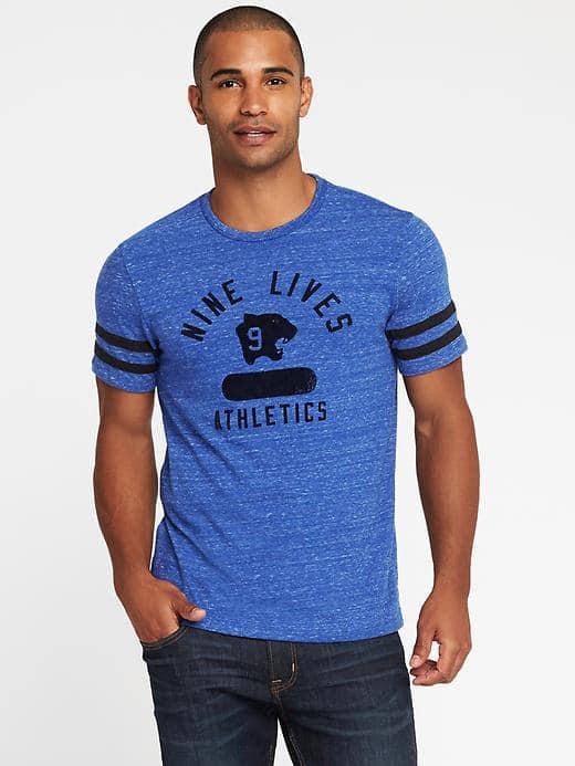 Old Navy Soft Washed Team Style Graphic Tee For Men - Nine Lives Athletics