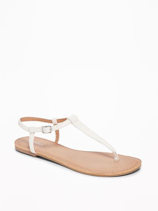 Old Navy Womens T-strap Sandals For Women Bone Size 10